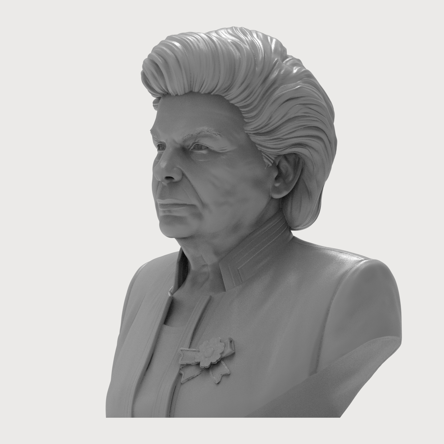 Valentina Tereshkova First Woman in Space Bust 3D Model
