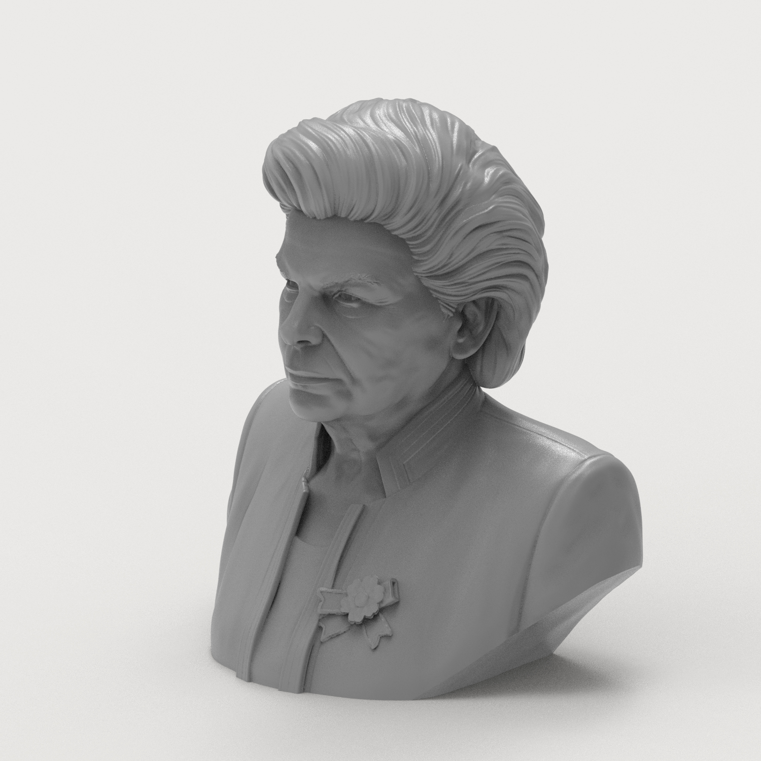 Valentina Tereshkova First Woman in Space Bust 3D Model