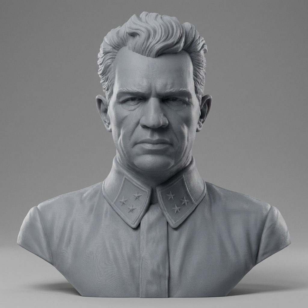 Vasily Chuikov 3D Printable Bust 3D Model
