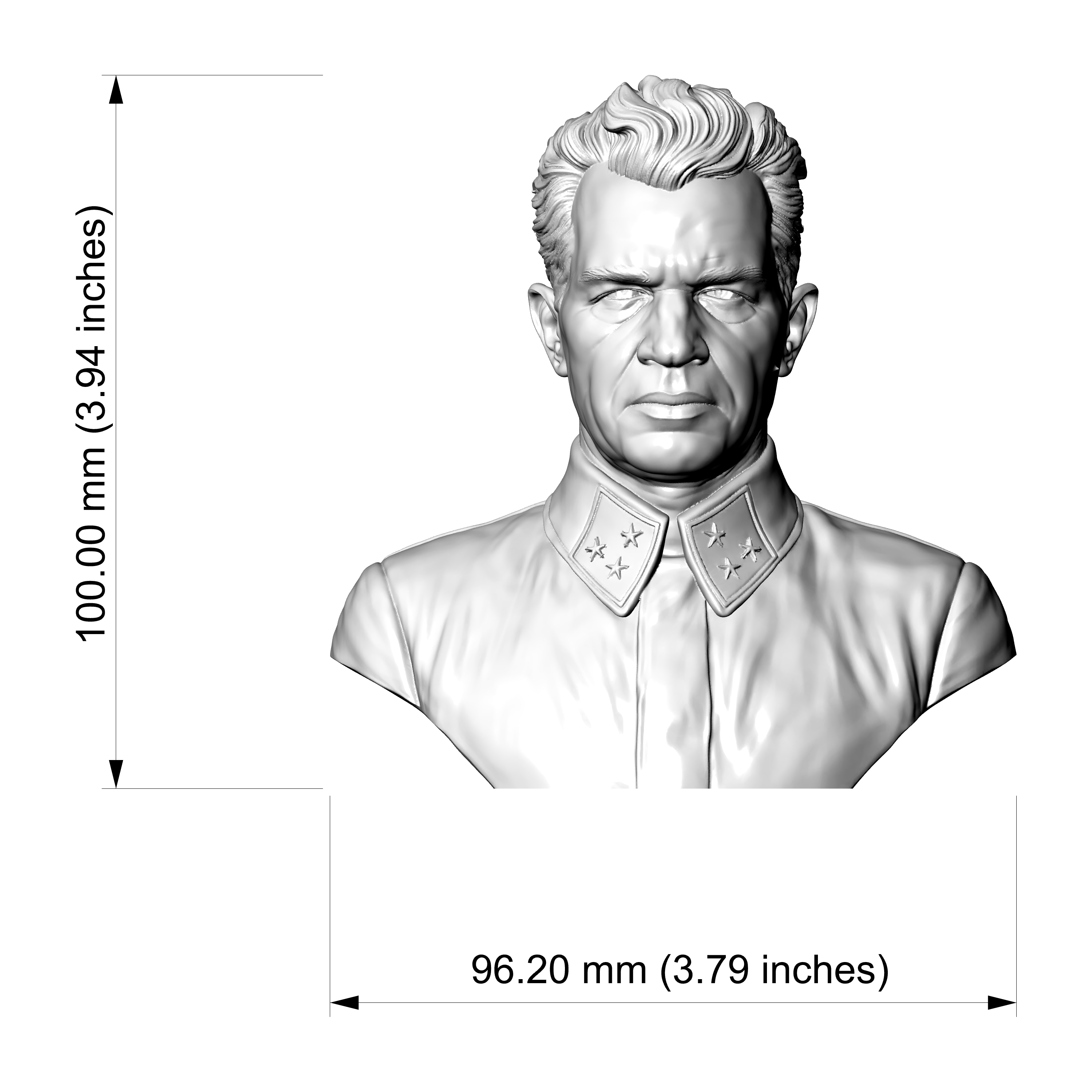 Vasily Chuikov 3D Printable Bust 3D Model
