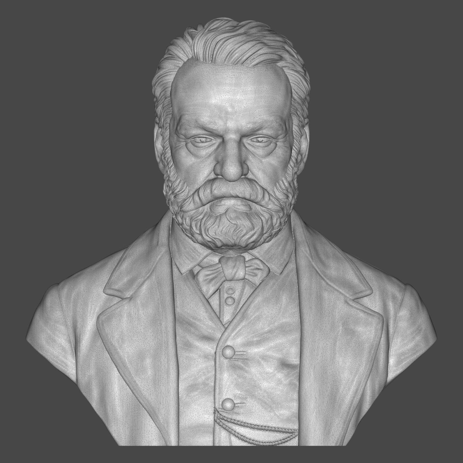 Victor Hugo 3D Printable Bust 3D Model