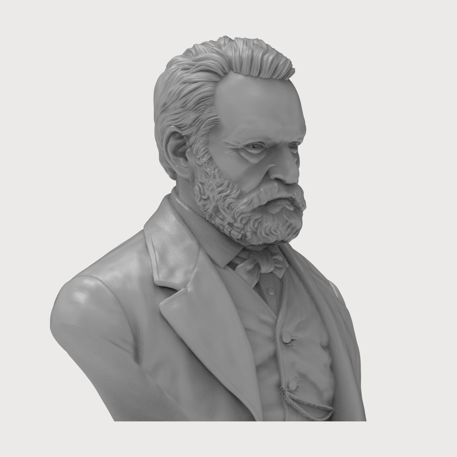 Victor Hugo 3D Printable Bust 3D Model