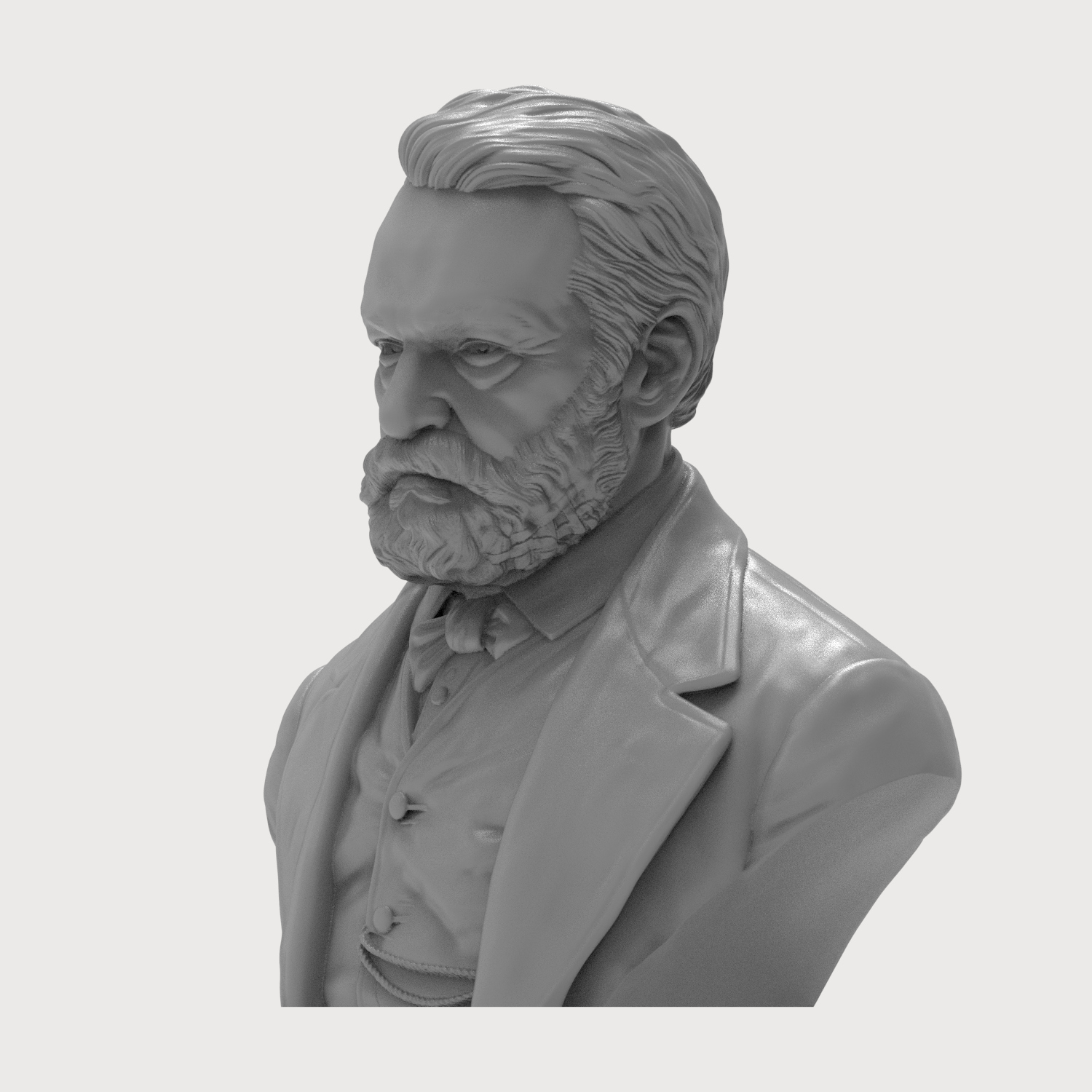Victor Hugo 3D Printable Bust 3D Model