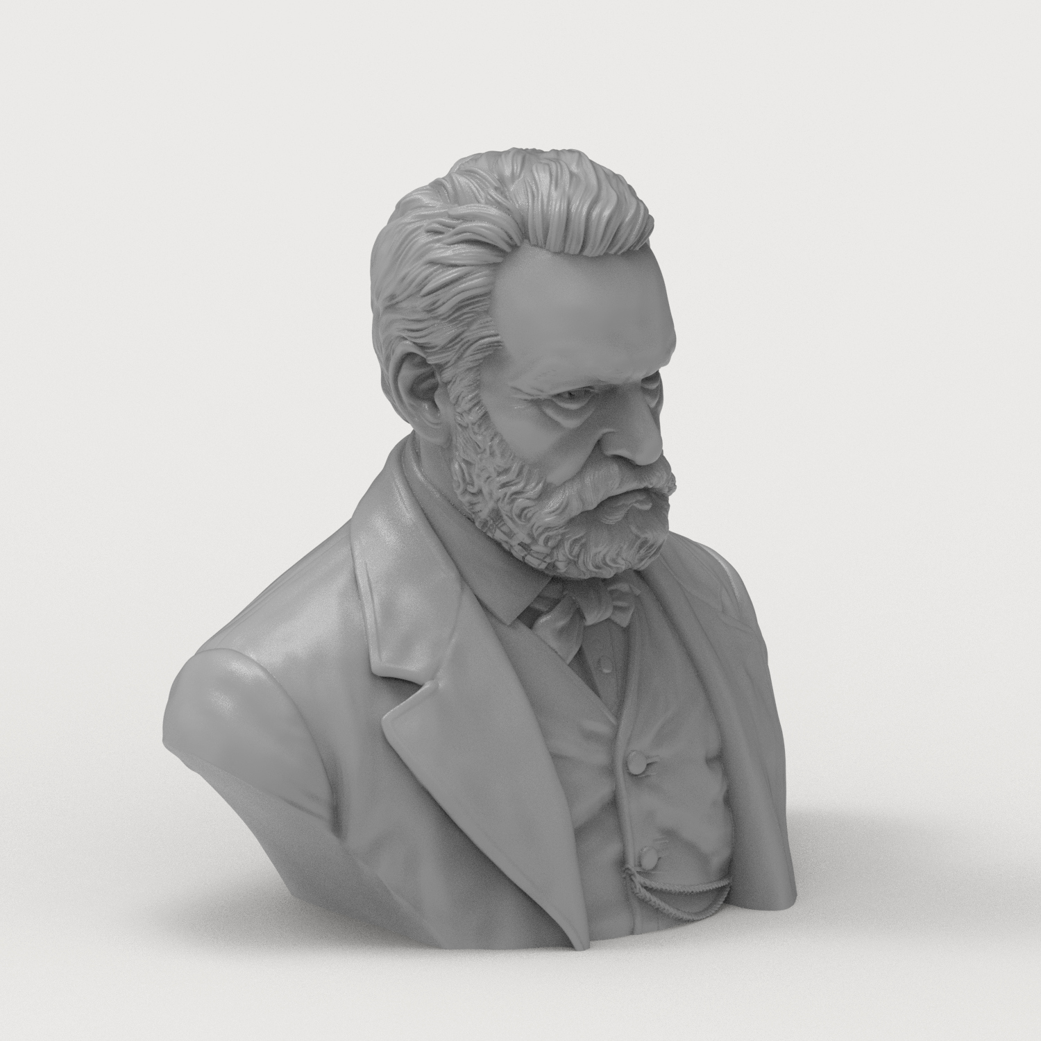Victor Hugo 3D Printable Bust 3D Model