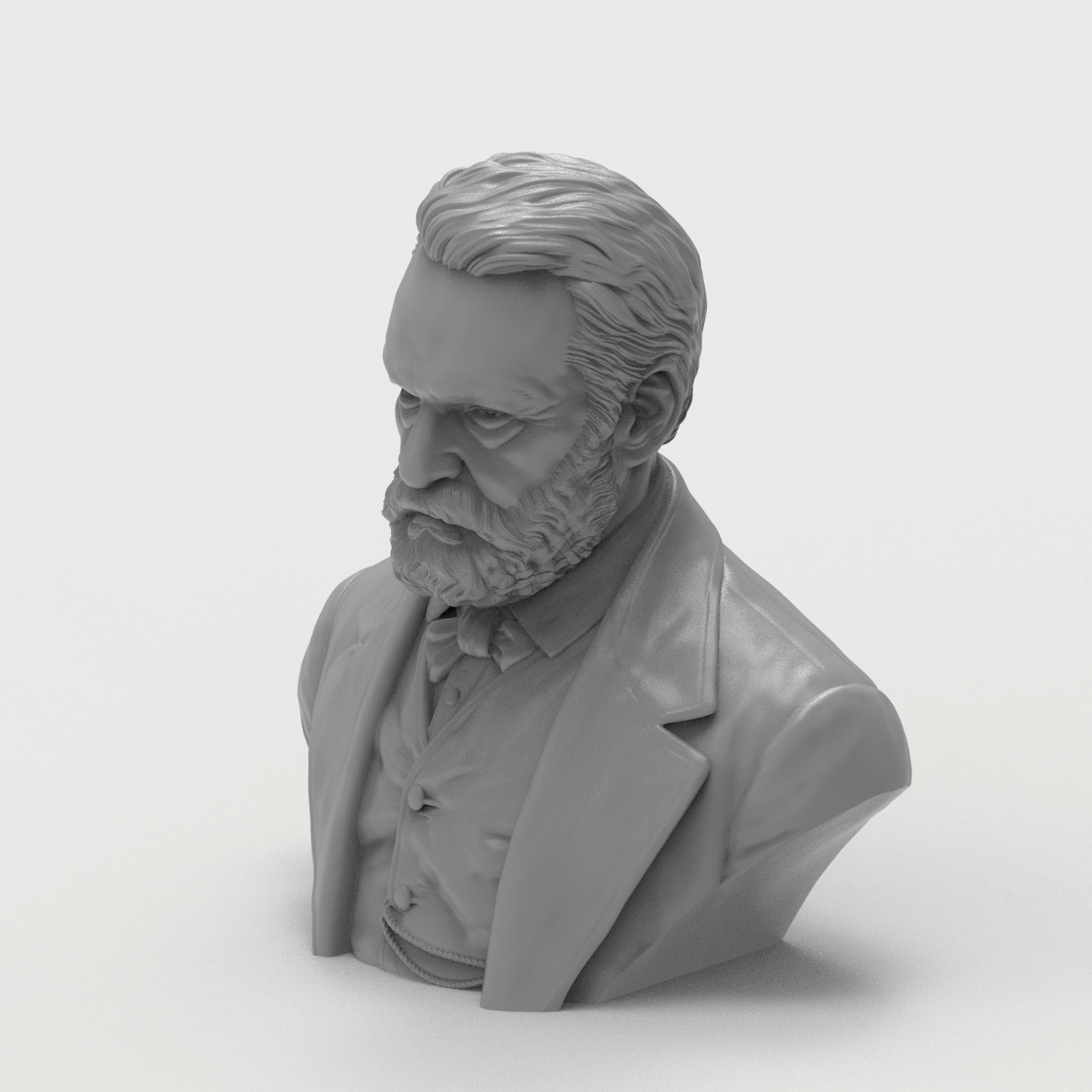 Victor Hugo 3D Printable Bust 3D Model