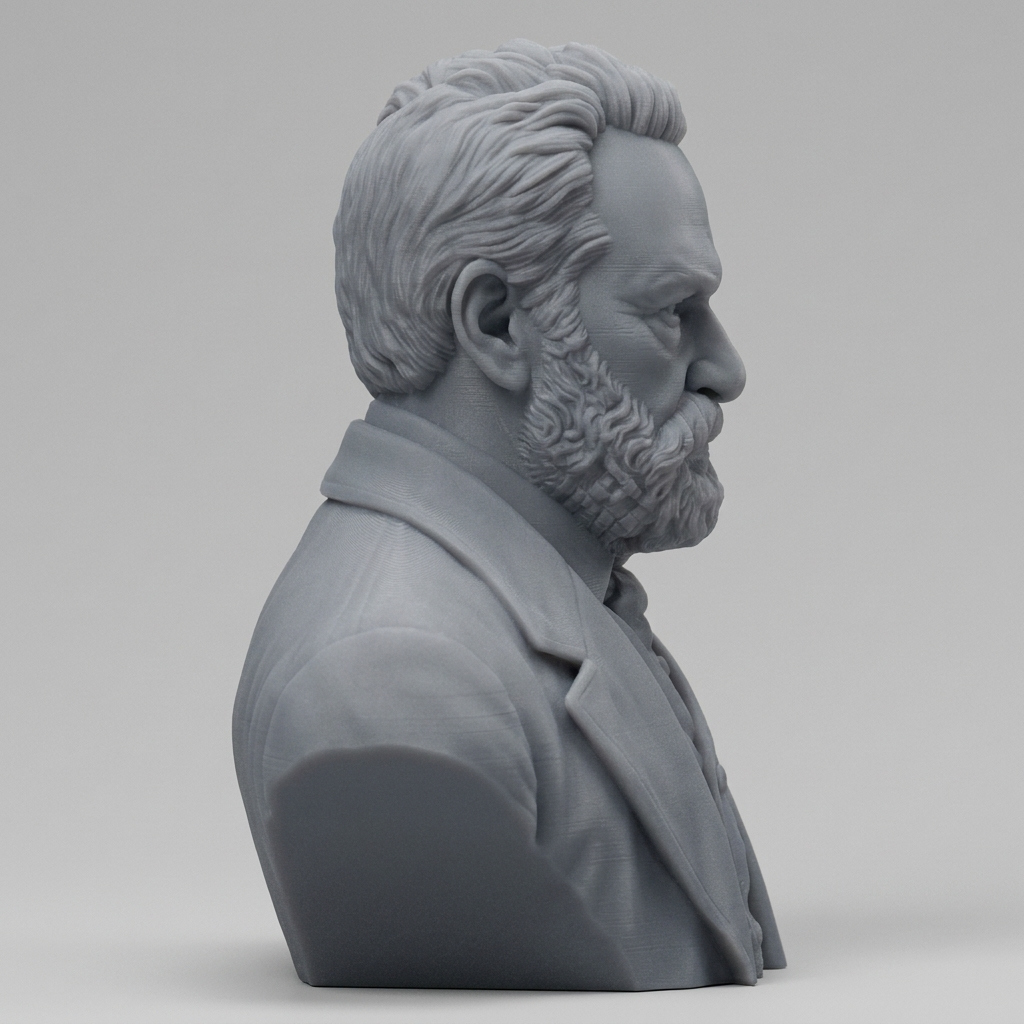 Victor Hugo 3D Printable Bust 3D Model