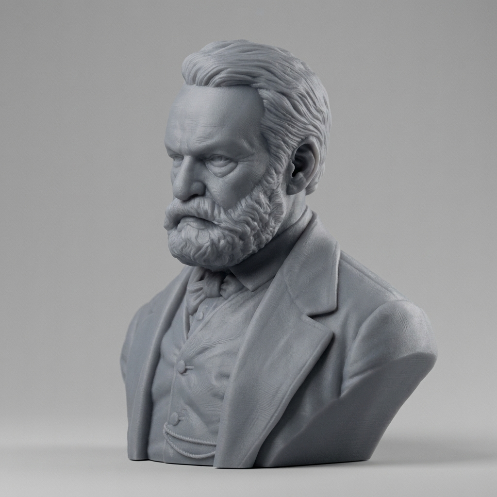 Victor Hugo 3D Printable Bust 3D Model
