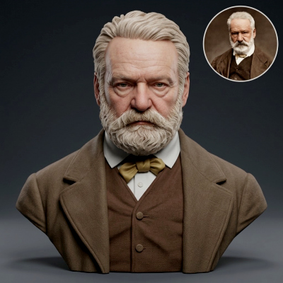 Victor Hugo 3D Printable Bust