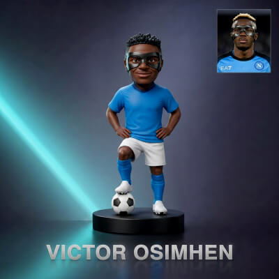 Victor Osimhen Football Player Figurine 3D Print Model