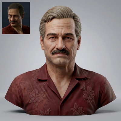 Victor Sullivan Sully Uncharted Character Bust