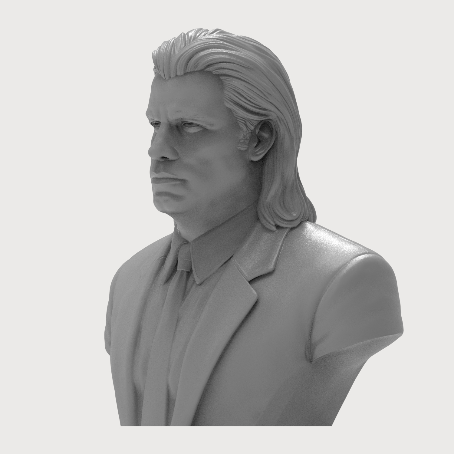 Vincent Vega Pulp Fiction 3D Printable Bust 3D Model