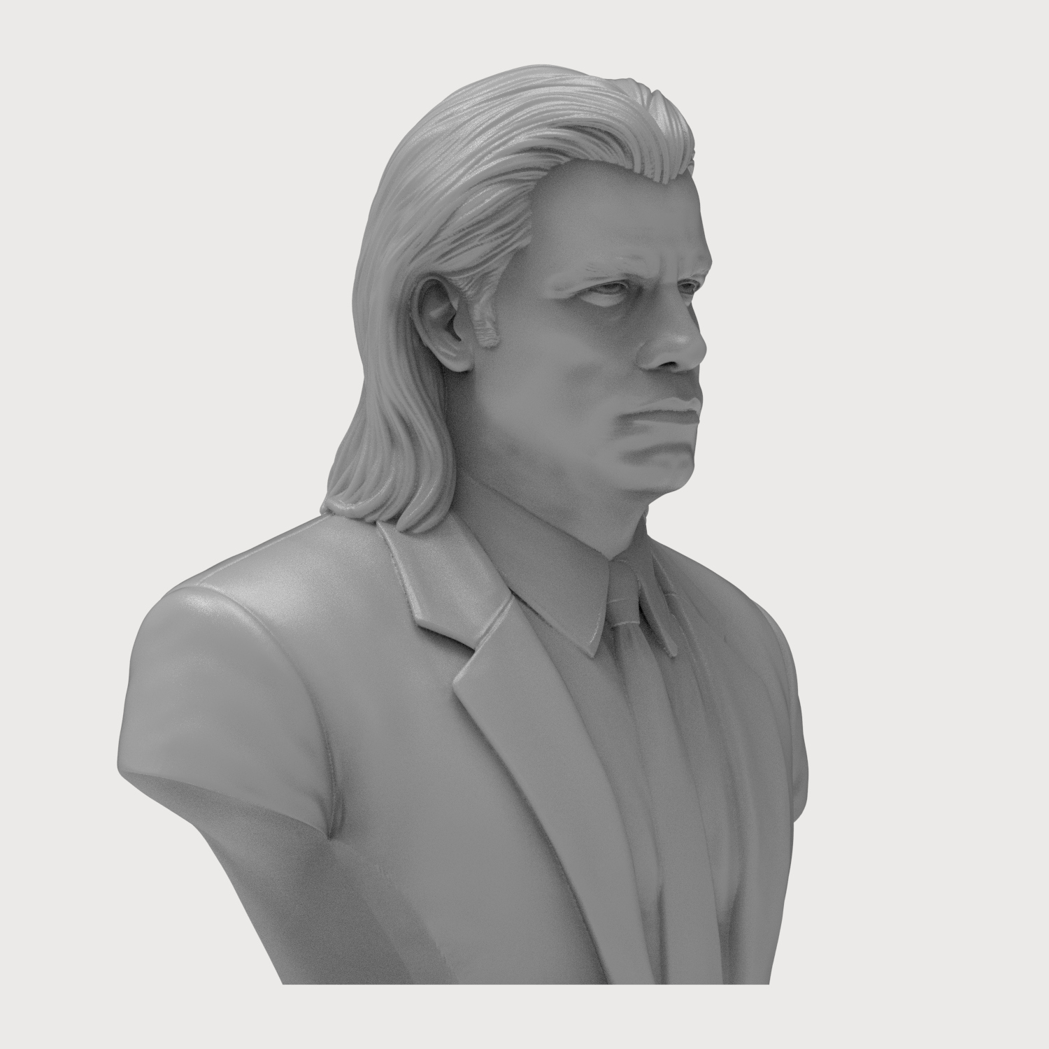 Vincent Vega Pulp Fiction 3D Printable Bust 3D Model