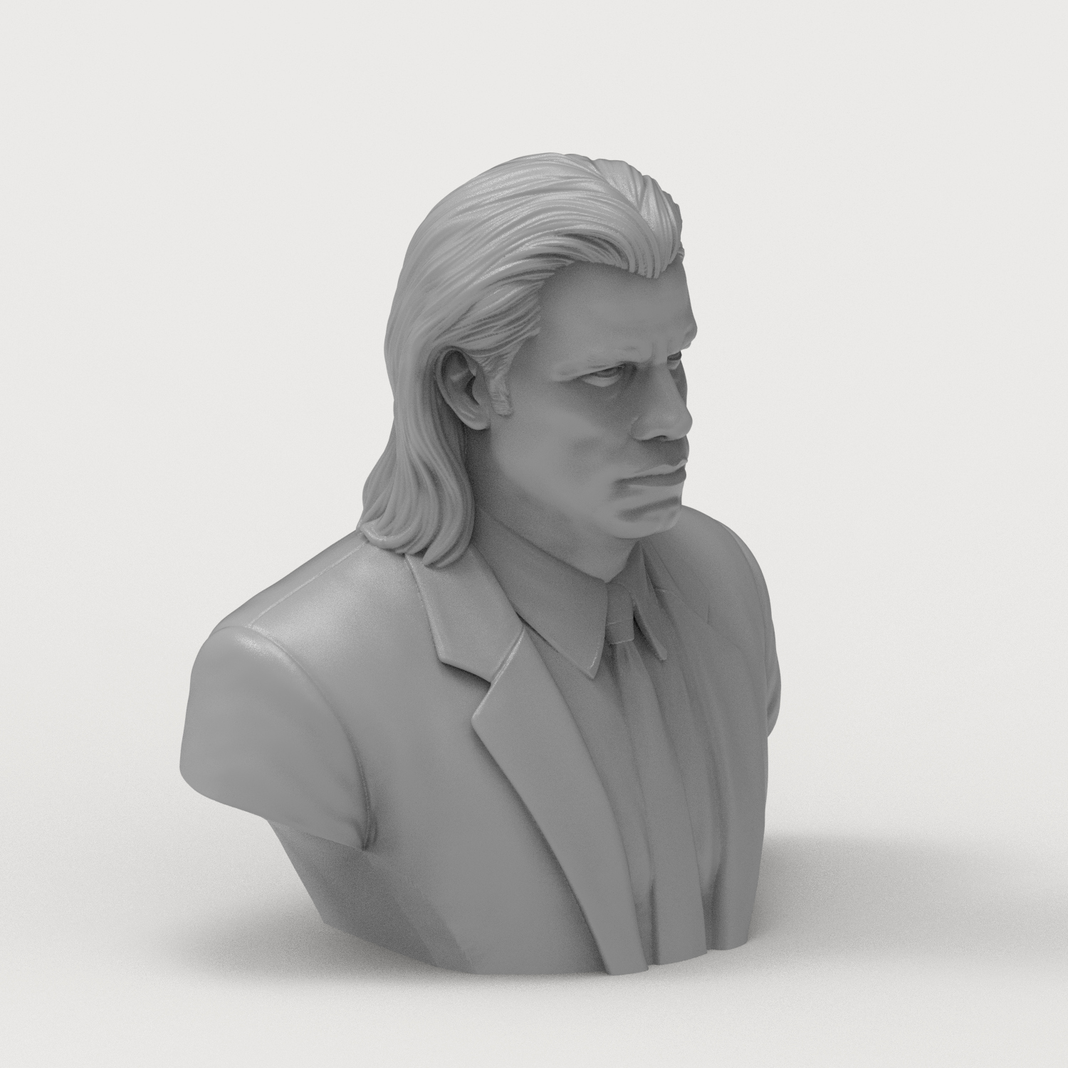 Vincent Vega Pulp Fiction 3D Printable Bust 3D Model