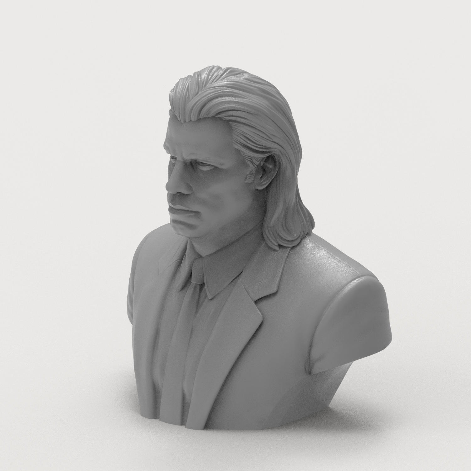 Vincent Vega Pulp Fiction 3D Printable Bust 3D Model