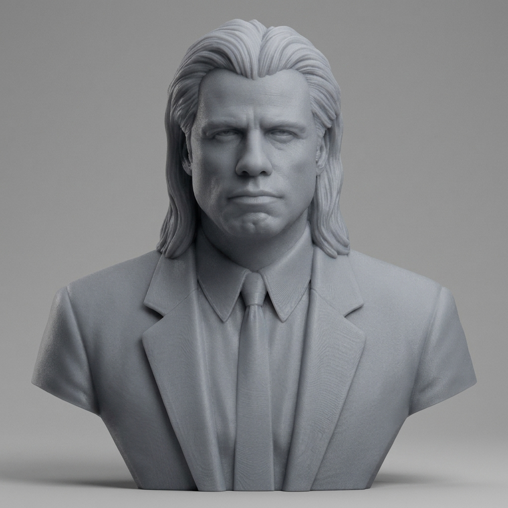 Vincent Vega Pulp Fiction 3D Printable Bust 3D Model