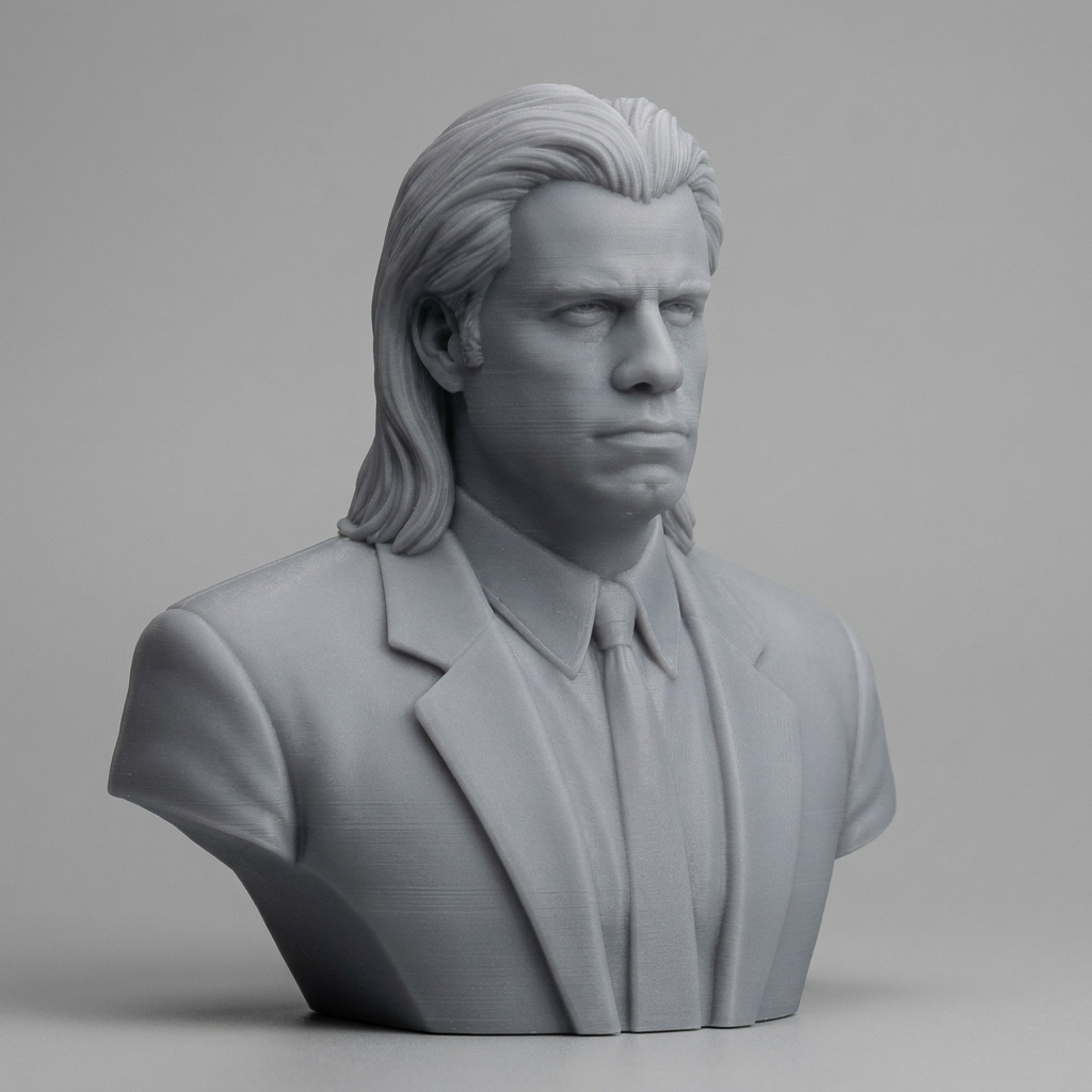 Vincent Vega Pulp Fiction 3D Printable Bust 3D Model