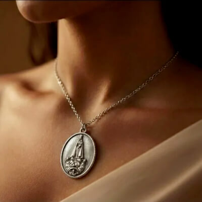Virgin Mary “Our Lady Devotional Oval Medallion