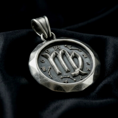 Virgo “Faceted Zodiac MedallionPendant