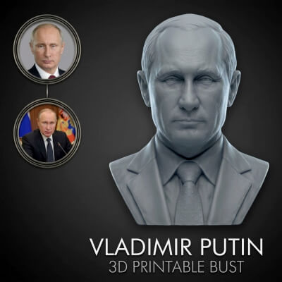 Vladimir Putin 3D Printable Bust