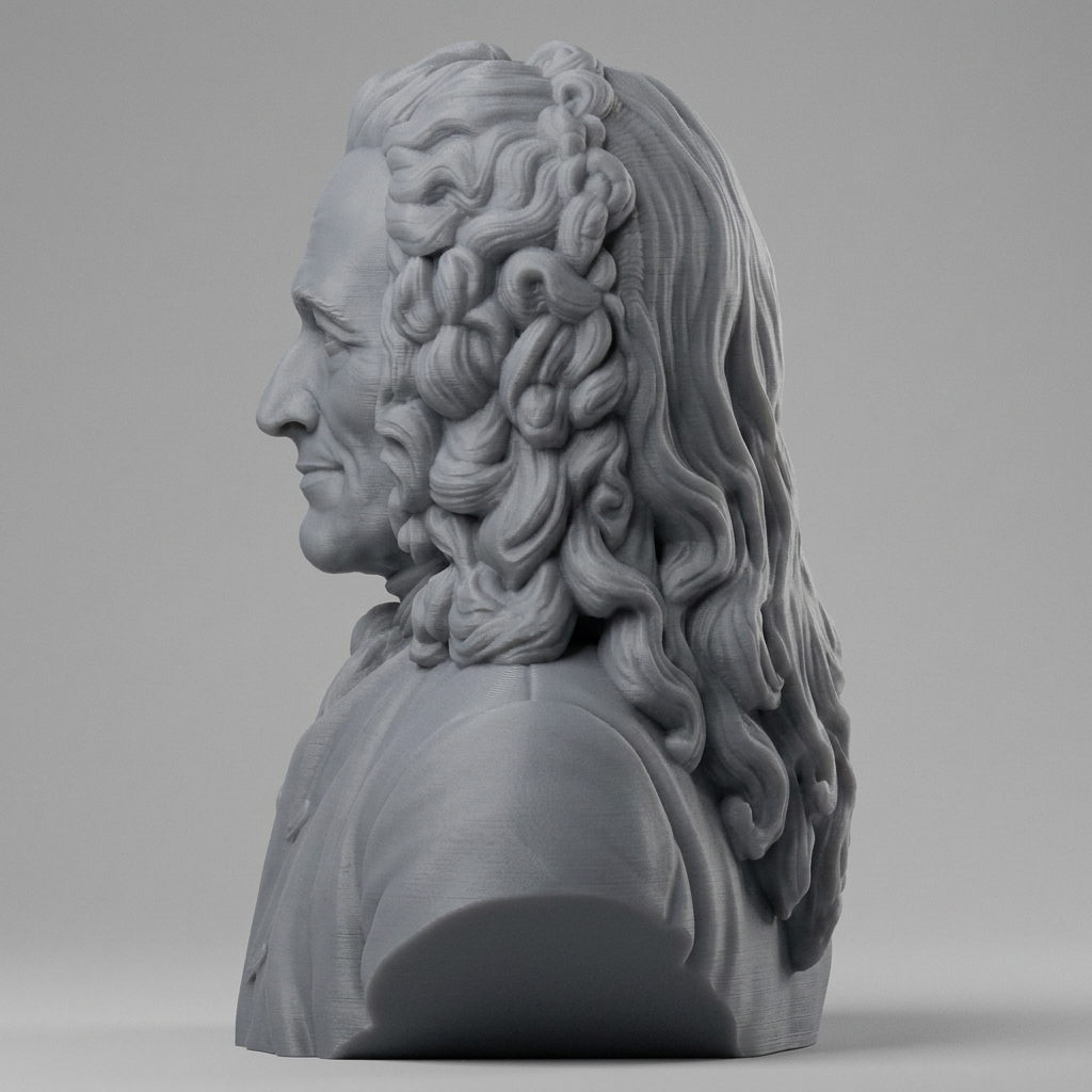 Voltaire François-Marie Arouet Bust 3D Printable 3D Model