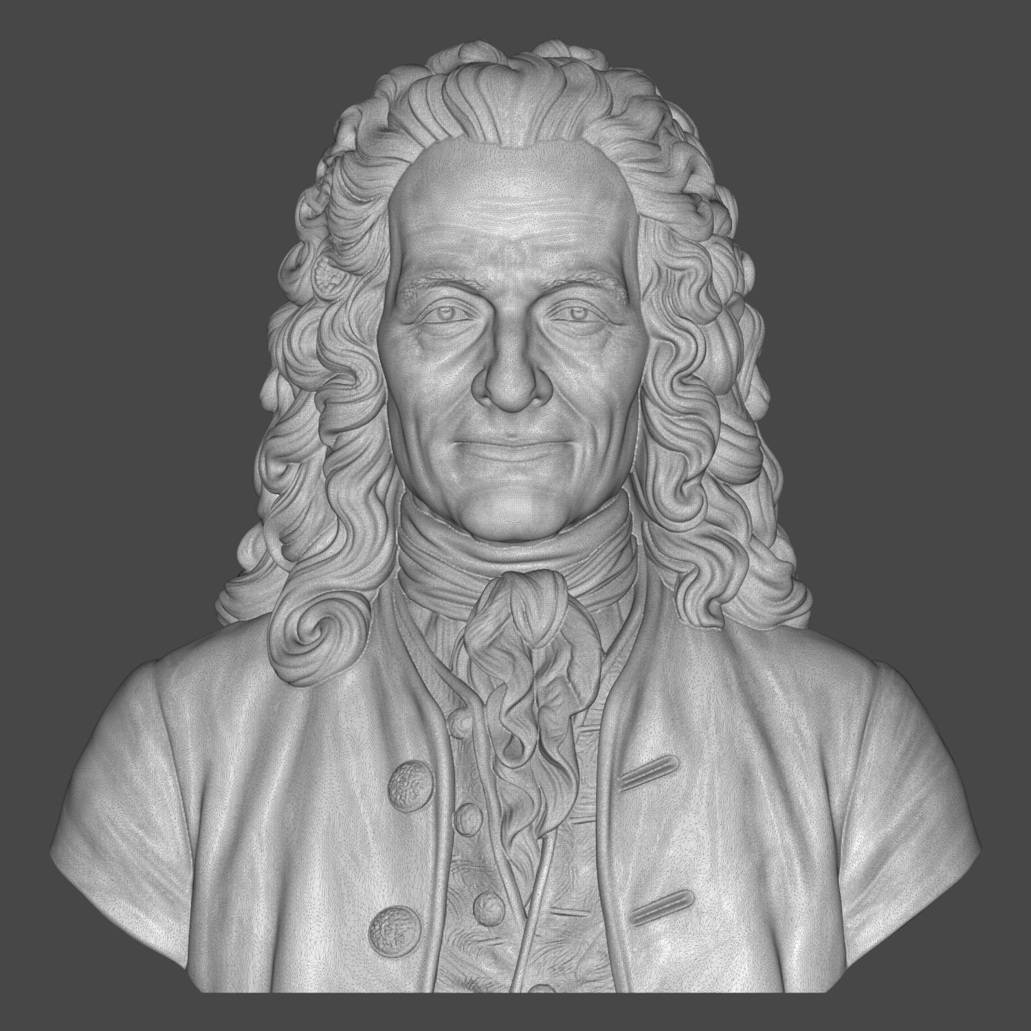 Voltaire François-Marie Arouet Bust 3D Printable 3D Model