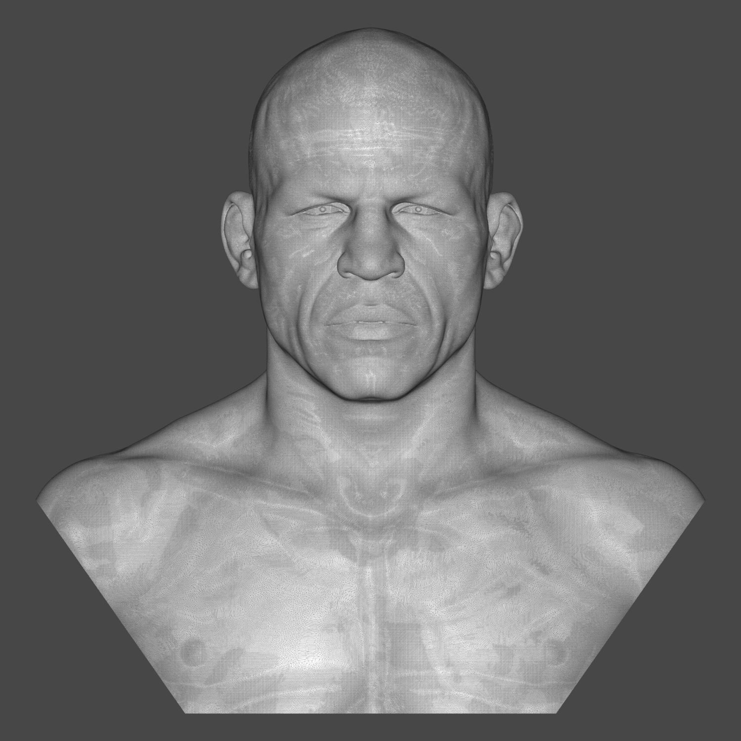 Wanderlei Silva 3D Printable Bust 3D Model