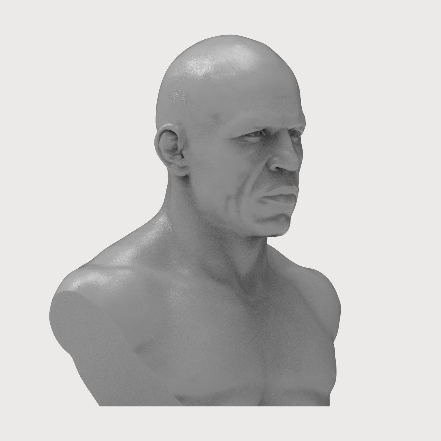 Wanderlei Silva 3D Printable Bust 3D Model