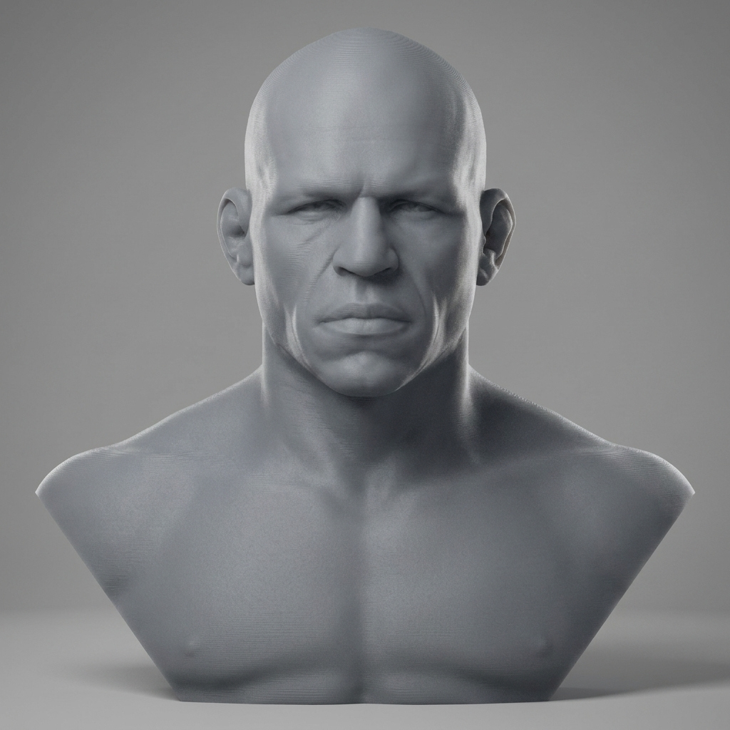 Wanderlei Silva 3D Printable Bust 3D Model