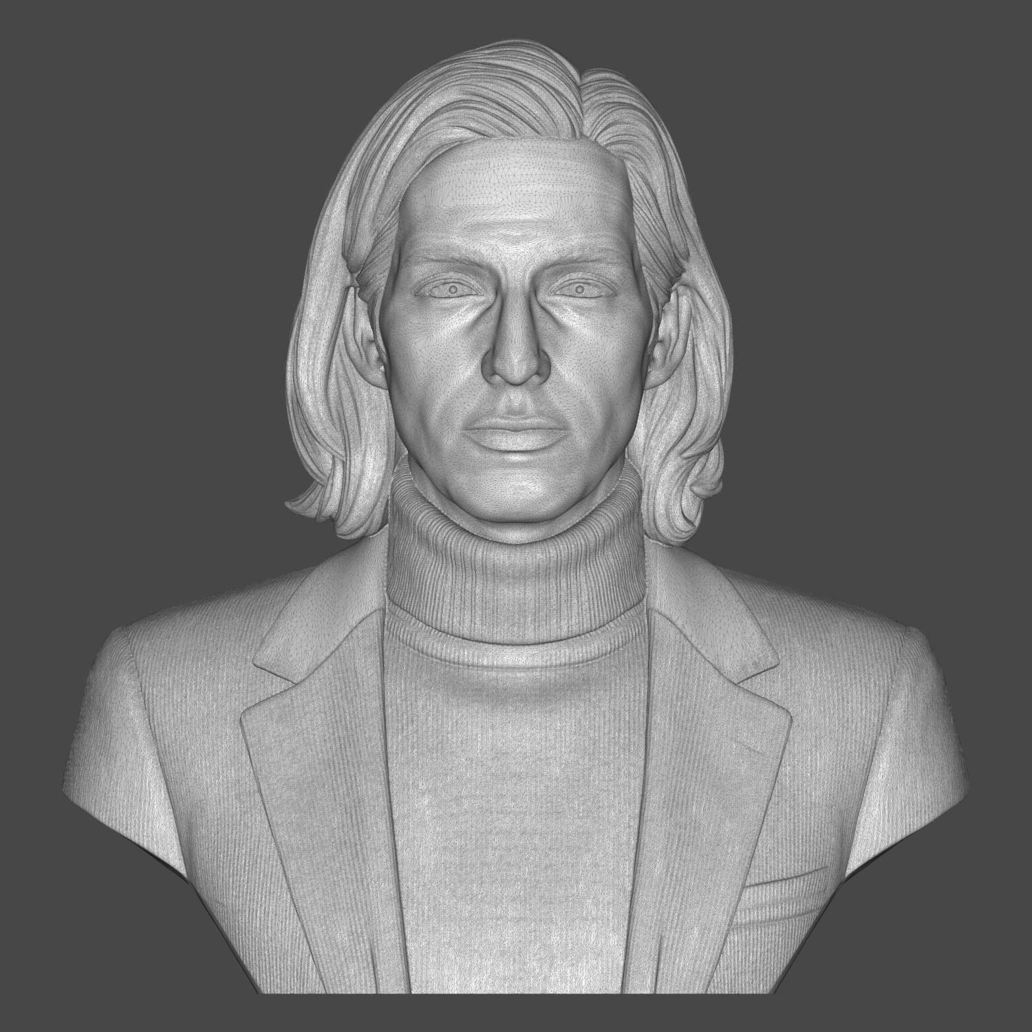 Wes Anderson 3D Printable Bust 3D Model