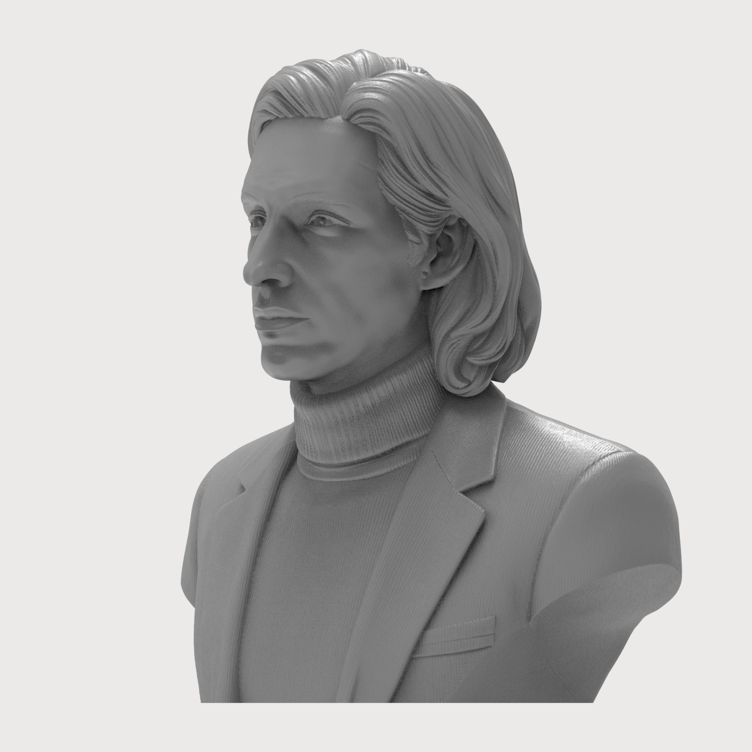 Wes Anderson 3D Printable Bust 3D Model