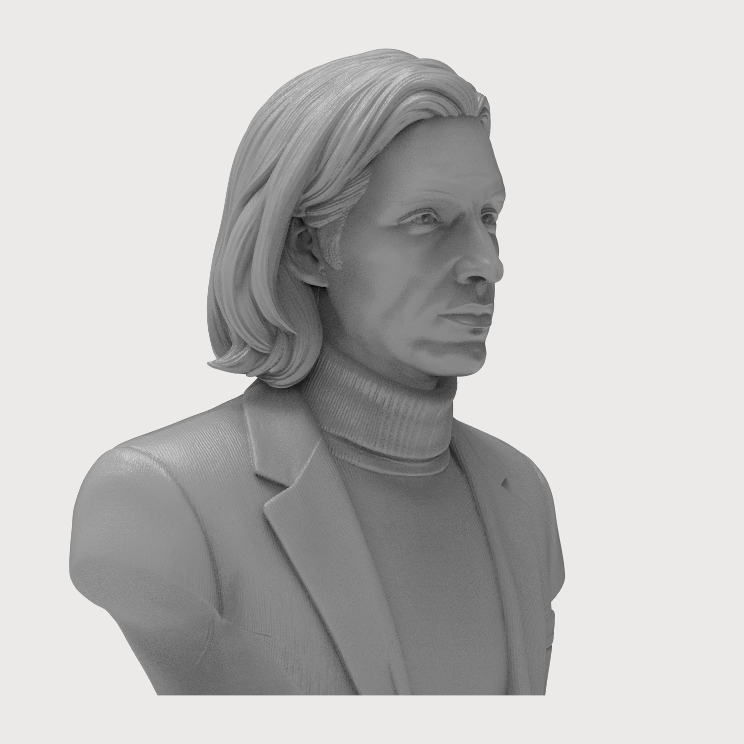Wes Anderson 3D Printable Bust 3D Model
