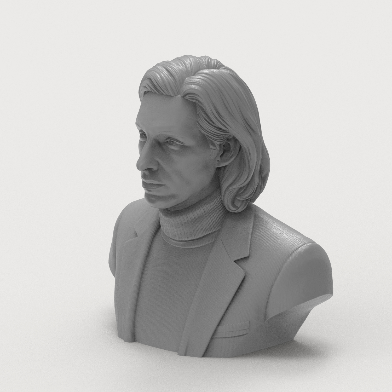 Wes Anderson 3D Printable Bust 3D Model