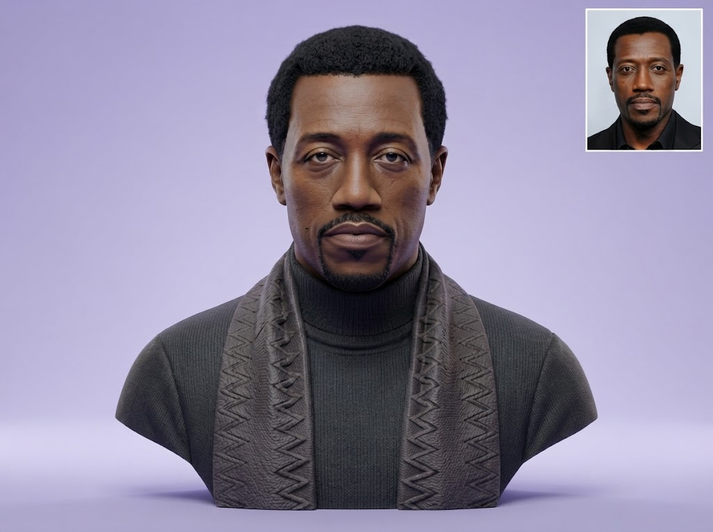 Wesley Snipes Portrait Bust 3D Printable 3D Model