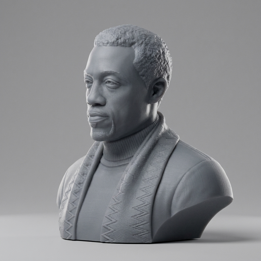 Wesley Snipes Portrait Bust 3D Printable 3D Model