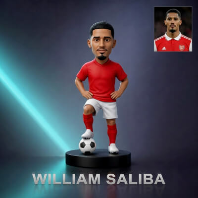 William Saliba Footballer Figurine 3D Print Model