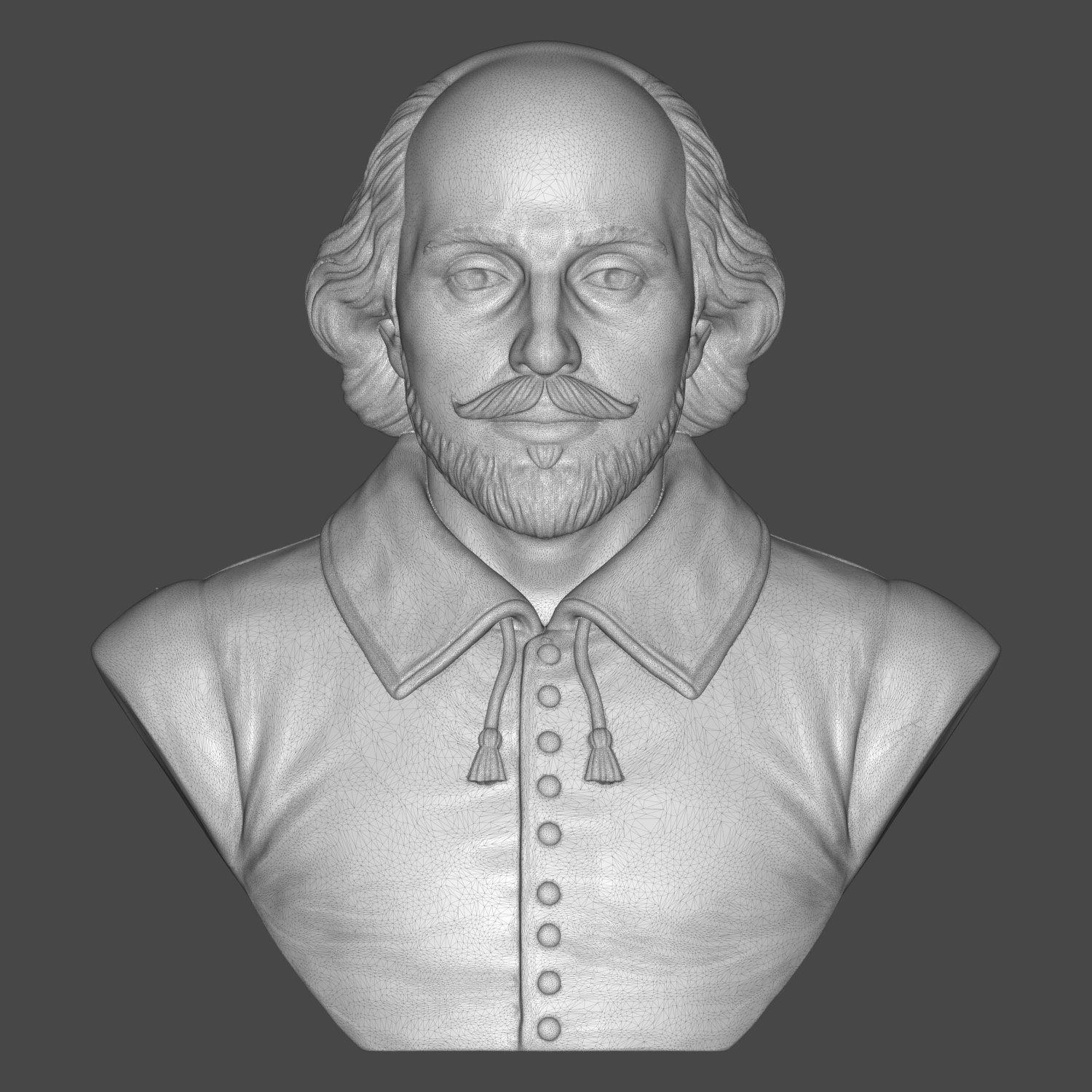 William Shakespeare 3D Printable Bust 3D Model