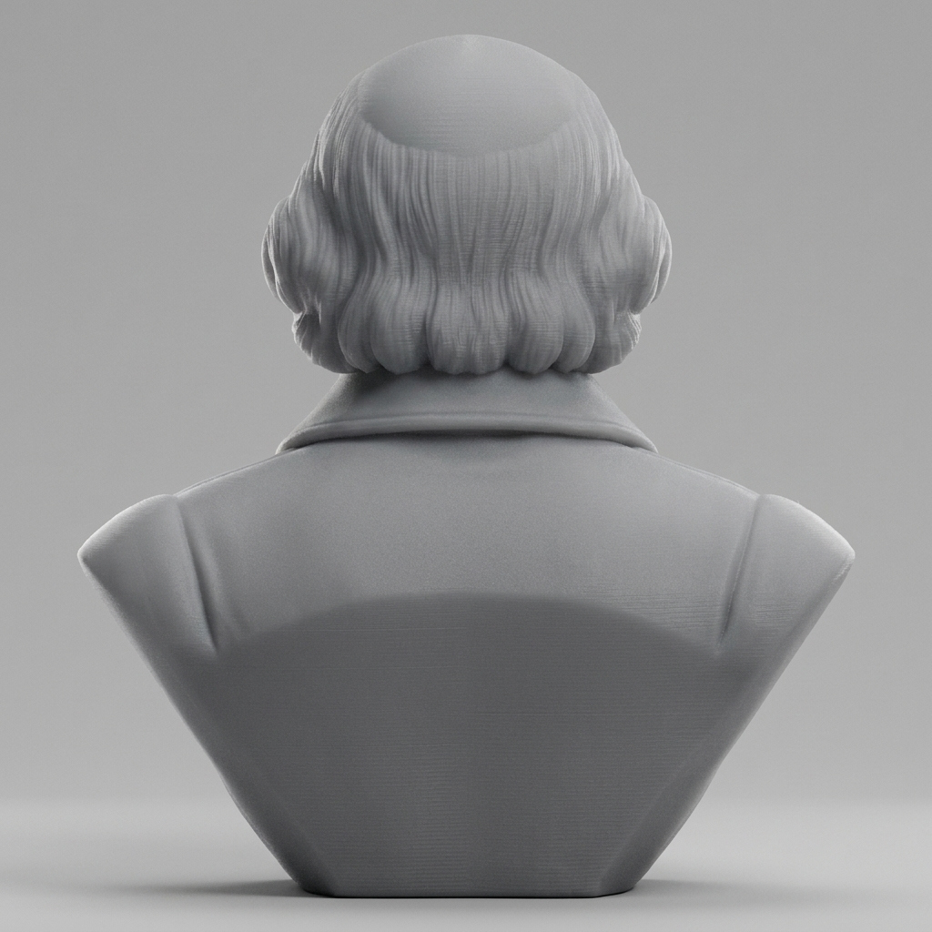 William Shakespeare 3D Printable Bust 3D Model