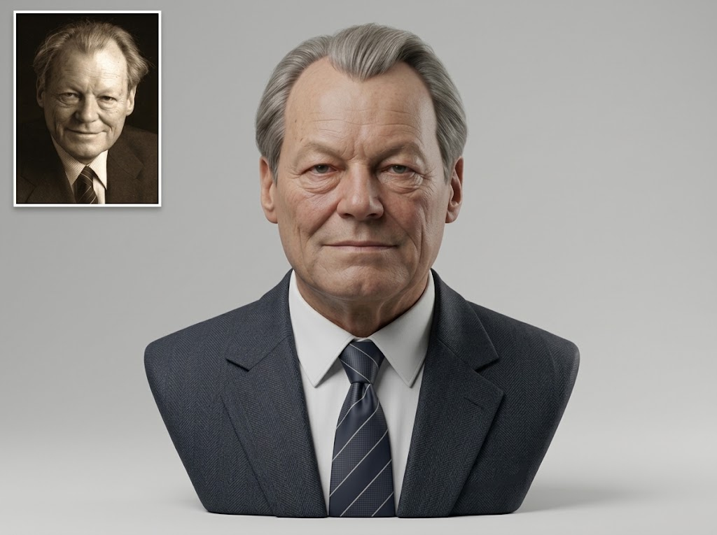 Willy Brandt 3D Printable Bust 3D Model
