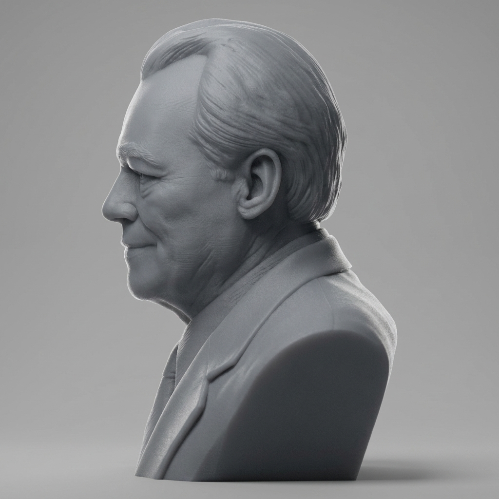 Willy Brandt 3D Printable Bust 3D Model