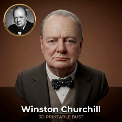 Winston Churchill Historical Bust