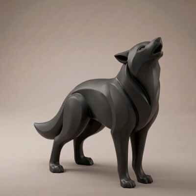 Wolf 3D Print Model 3D Print Model