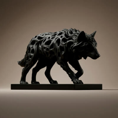 Wolf 3D Printable Figurine 3D Print Model