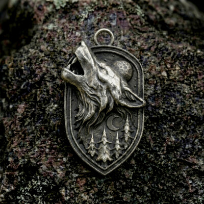 Wolf "Moon Howl Pendant"