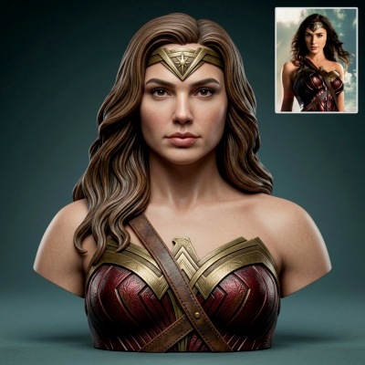 Wonder Woman (Gal Gadot) Bust 3D Print Model
