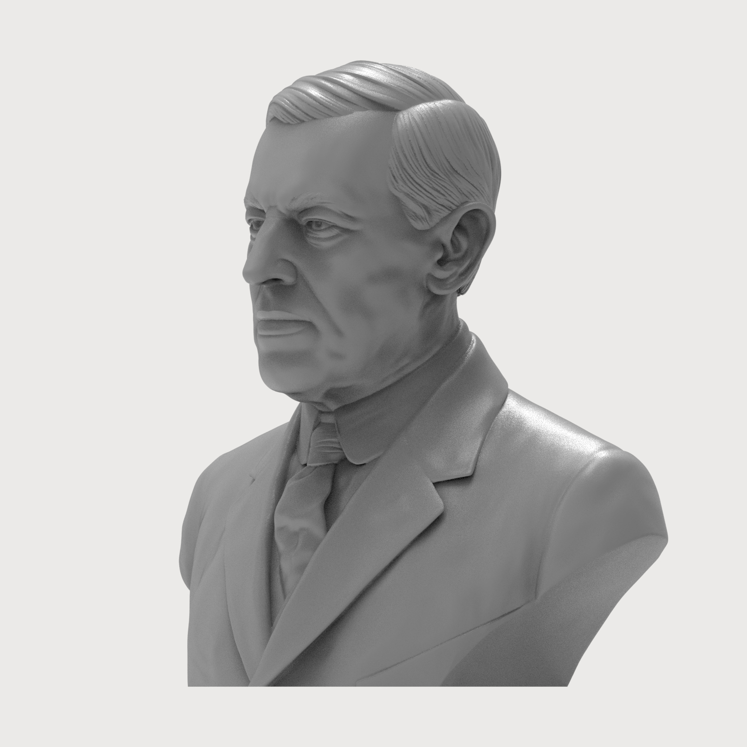 Woodrow Wilson 3D Printable Bust 3D Model