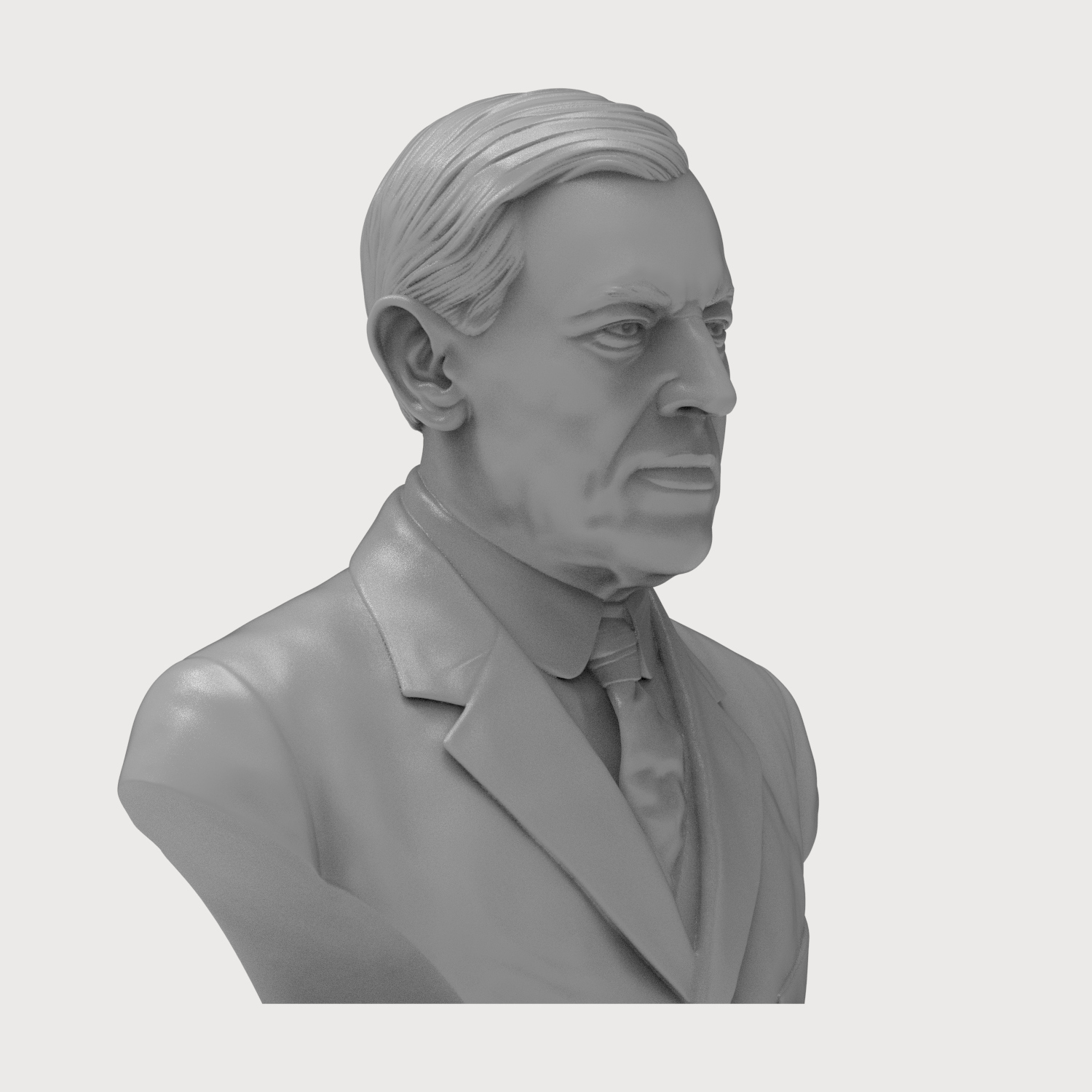 Woodrow Wilson 3D Printable Bust 3D Model