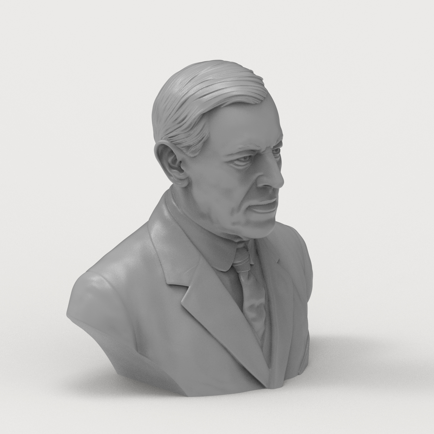 Woodrow Wilson 3D Printable Bust 3D Model