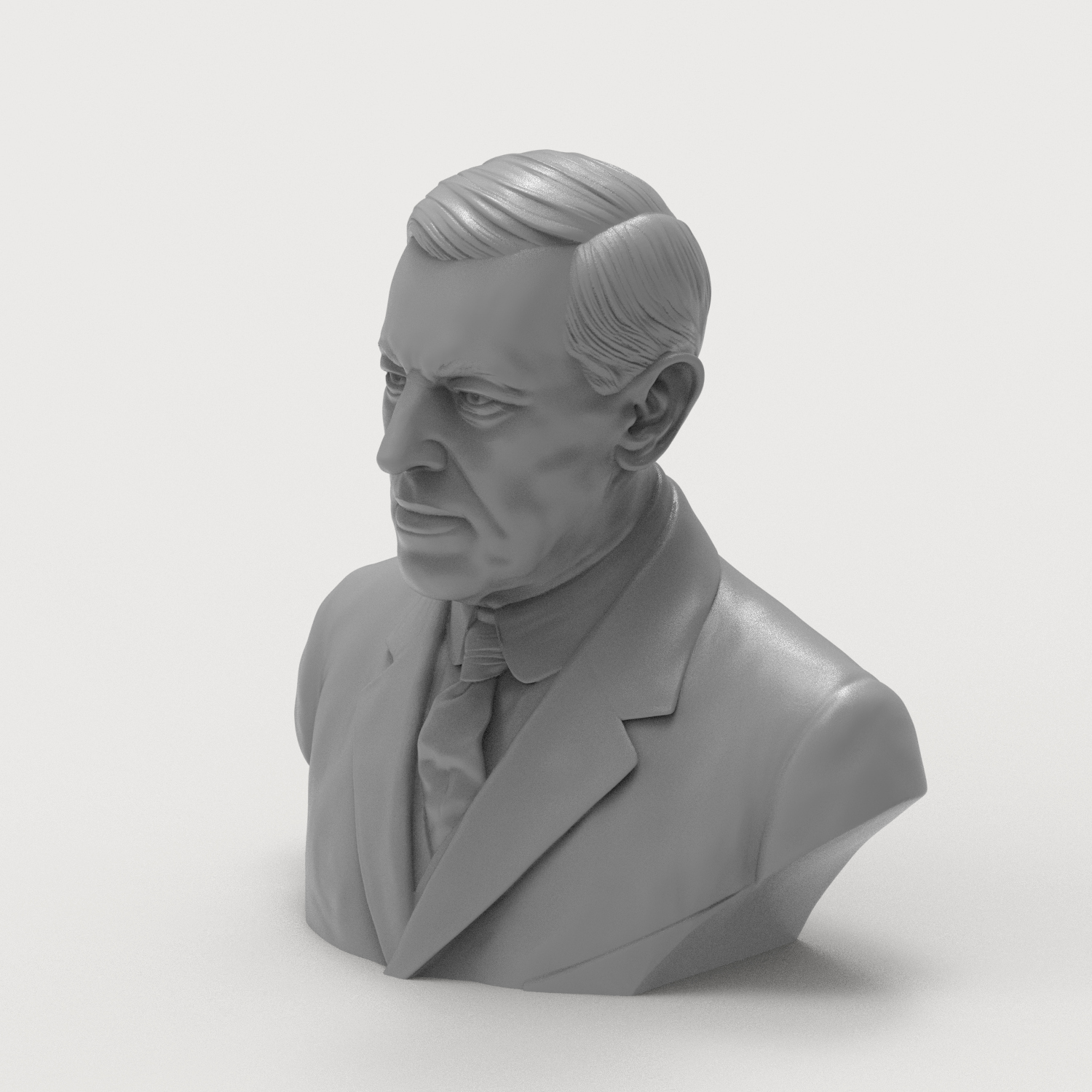 Woodrow Wilson 3D Printable Bust 3D Model