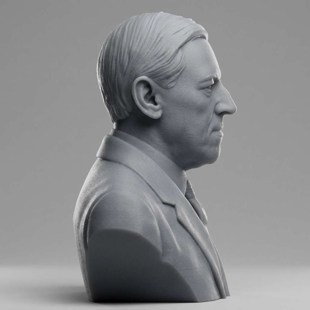 Woodrow Wilson 3D Printable Bust 3D Model