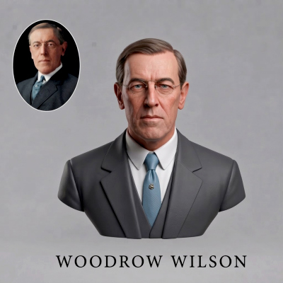 Woodrow Wilson 3D Printable Bust